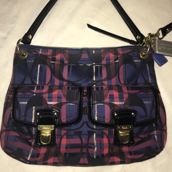 coach tartan plaid purse